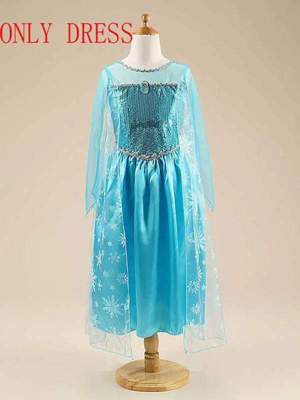 Dress D Одежда принцессы Анны для девочек новое платье Эльзы костюм для девочек платье Золушки Снежной Королевы Косплей vestidos infantis disfraz - Цвет: Dress D