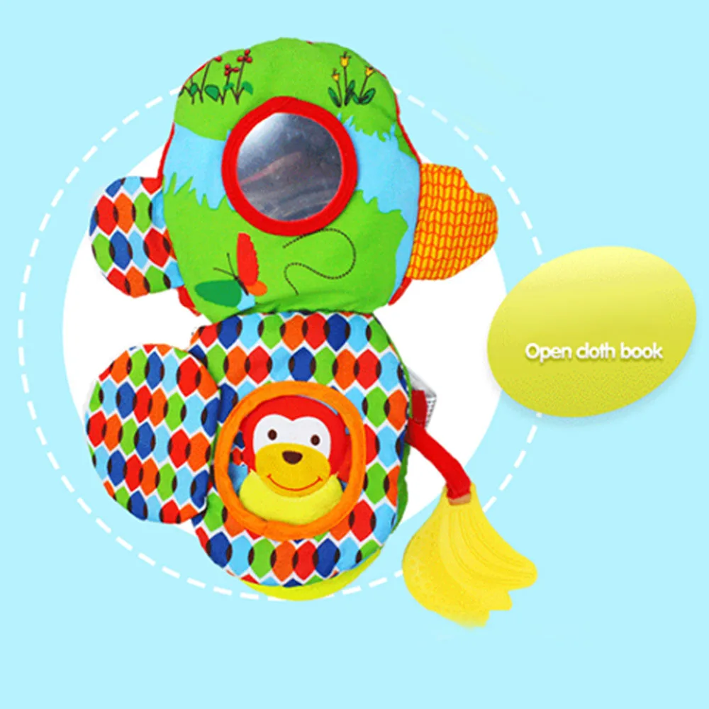 Baby Cloth Books Ratteles With Distorting Mirror Cute Animal Style Toy Infant Early Development Education Toys | Игрушки и хобби