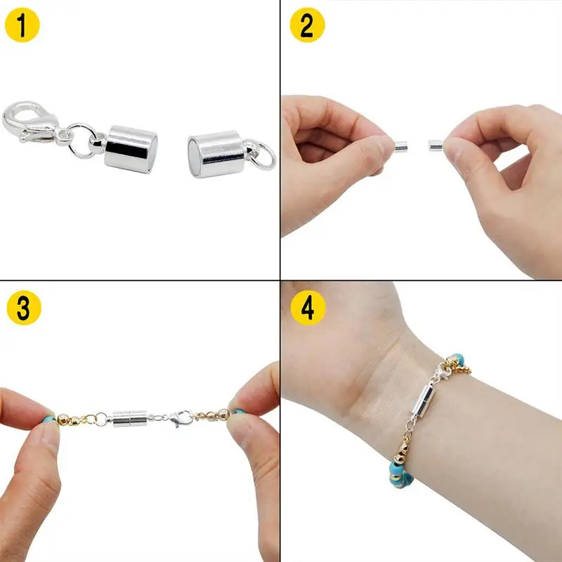 10 шт. DIY металлическая фурнитура для украшений сильные магнитные замочки с