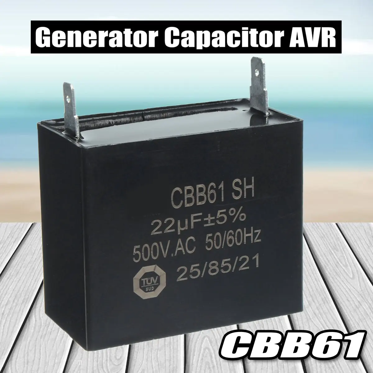 Новое поступление 1 шт. CBB61 SH 22 мкФ MFD 500V AC 50/60Hz E232607 генератор конденсаторного типа