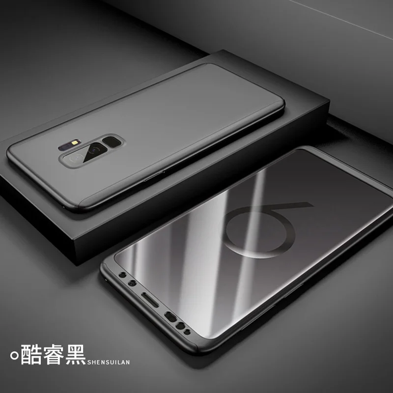 Чехол с полным покрытием 360 для Samsung J2 Pro 2018 A6 A8 Plus J4 J6 чехол задняя крышка