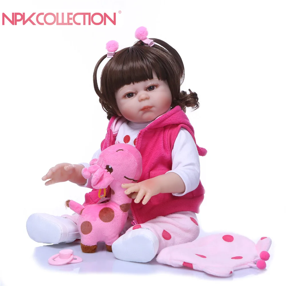 Кукла реборн NPKCOLLECTION 48 см Очаровательная силиконовая кукла Младенец Ручной