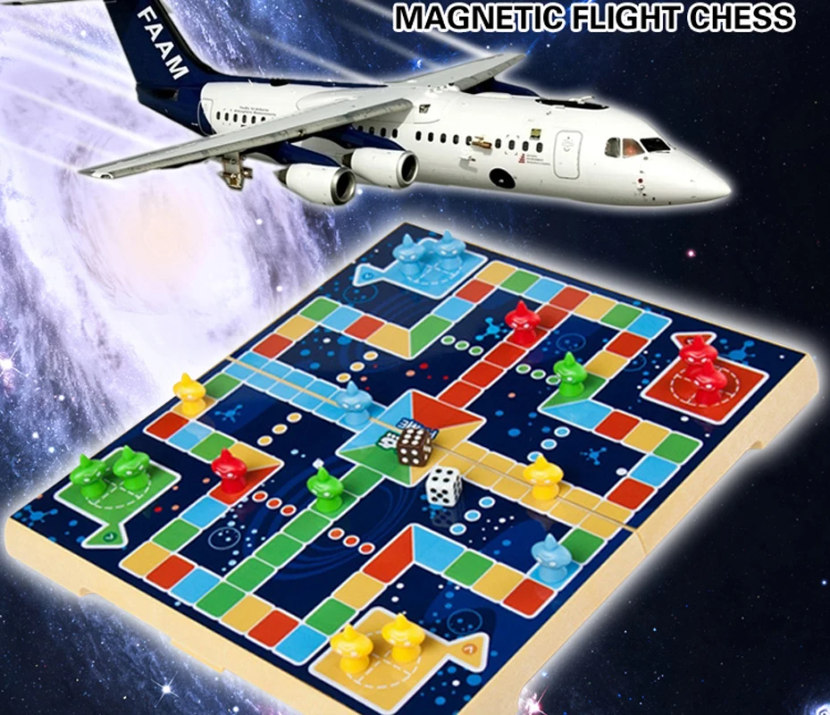 25 см акриловая магнитная Портативный складной самолет Летающий шахматная доска