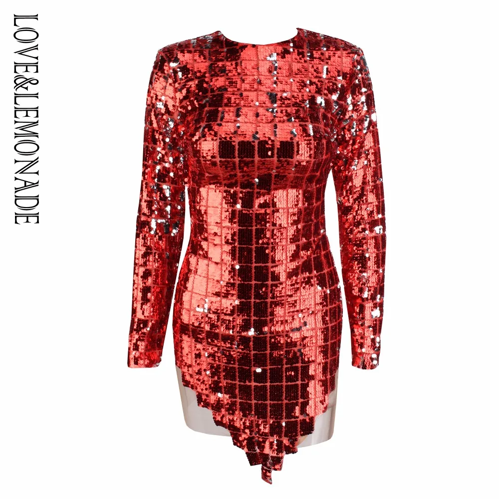 Love & Lemonade красное клетчатое Сетчатое платье с блестками LM0781|mesh bodycon dress|bodycon dressdress