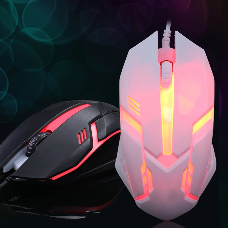 Красочные светодиодный с подсветкой USB проводной PC Радуга Gaming Keyboard Мышь комплект