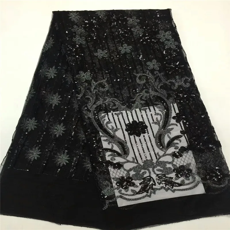 Most popular France mesh fabric sequin tulle lace for Nigerianweddings high quality french sequins DP95B-2 | Дом и сад