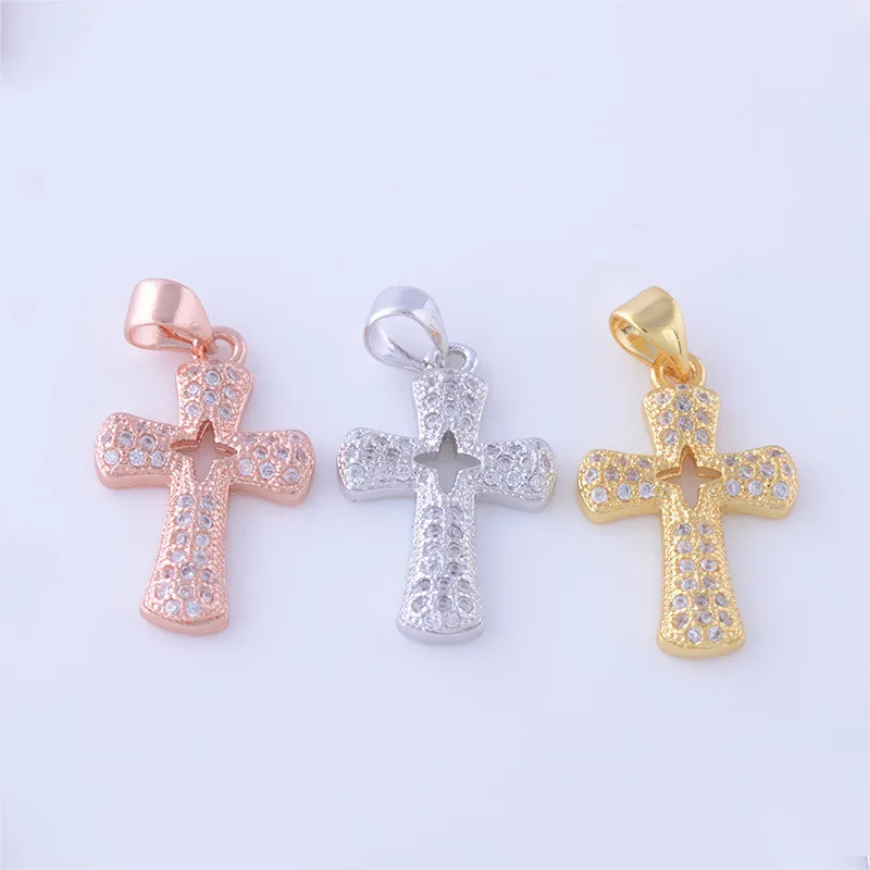 Микро проложить с кубическим цирконием класса ААА полые цветок подвеска в форме