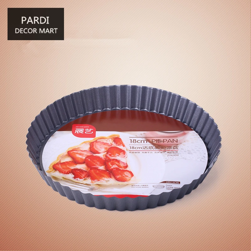 18 см Падение дна пирог сковорода для пиццы выпечки тортов фруктовый яблочный 1