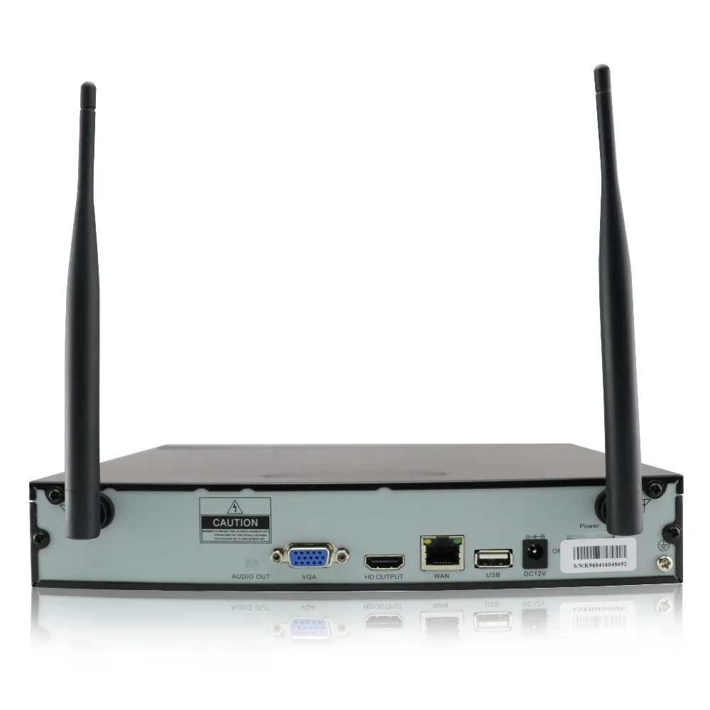 Новый 4ch 720 P 1mp Беспроводной ip-пуля Камера металл белый 4IR-Cut Комплект ночного