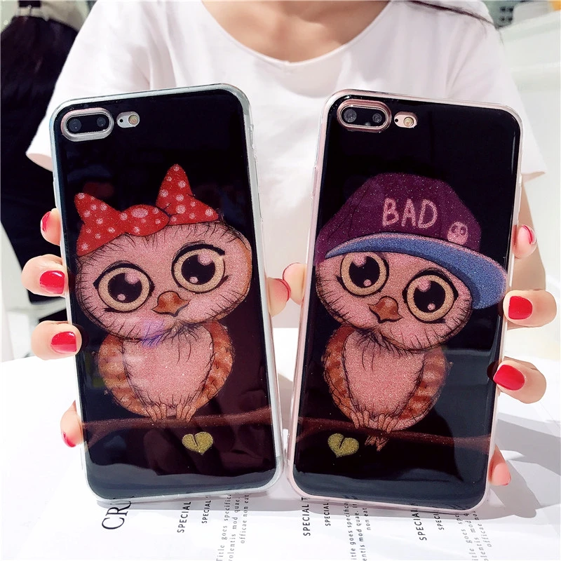For Xiaomi Redmi Note 4 Case Cute Lovers Owl Fashion Glitter Shining Soft TPU Silicone Cover Phone |