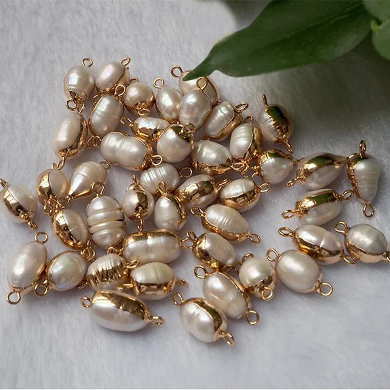 8*20MM 10Pcs Baroque Irregular 100% AA Natural Freshwater Pearl Strand Bead Earring Charms | Украшения и аксессуары