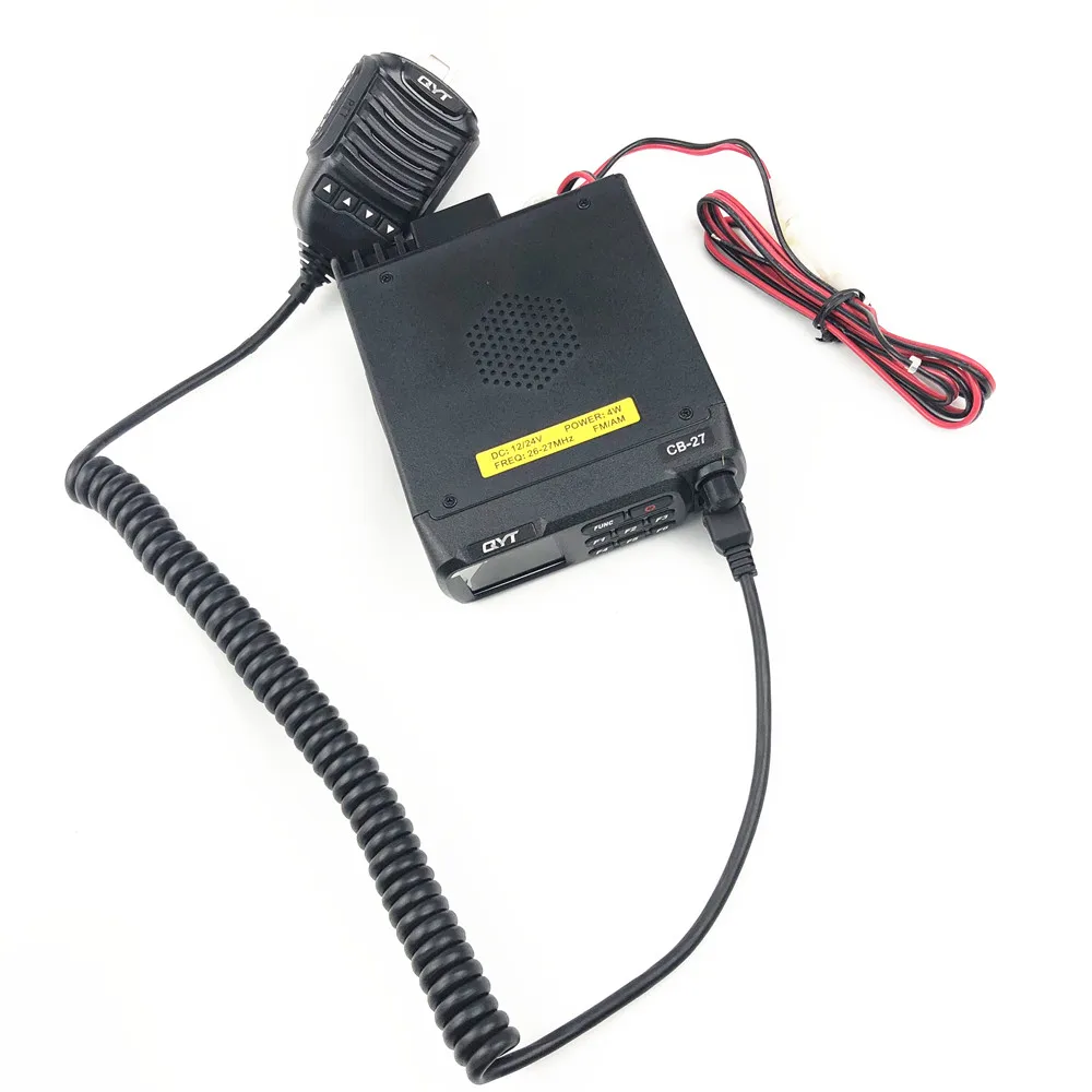 QYT CB-27 CB радио 26,965-27,405 МГц AM/FM 12/24V 4 W ЖК-дисплей Экран shortware Citizen Band мульти-нормы Ham Мобильная радиостанция CB сертификатом от сертификационной 27