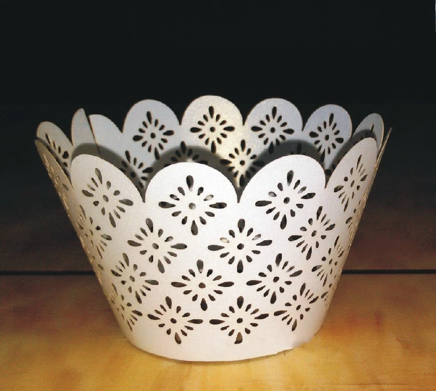 Лазерная резка обертка для кекса свадебная Рождественская Детская Вечеринка дня