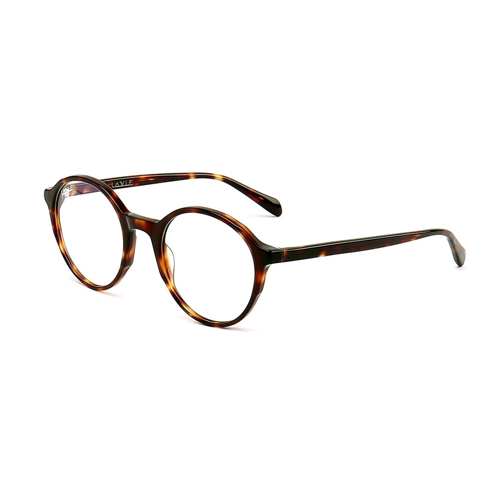 C5Tortoise Дизайн модные женские ацетатные очки ручной работы Модные Цветные оправы для молодых женщин девушек круглые роскошные очки по рецепту - Цвет оправы: C5Tortoise