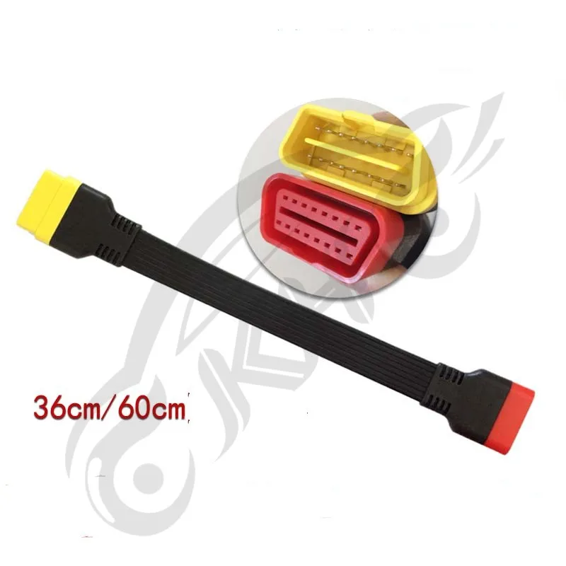 Фото Удлинительный кабель для запуска OBD II X431 V/V+/PRO/PRO3/Easydiag 3.0/Mdiag/Golo, основной удлиненный разъем OBD2, 16 контактов, «папа-мама» №1