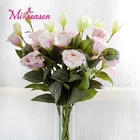 1 шт. Европейский искусственный цветок 3 головки поддельные Eustoma градиолус Lisianthus Рождественские Свадебные праздник Декор дома 5 цветов