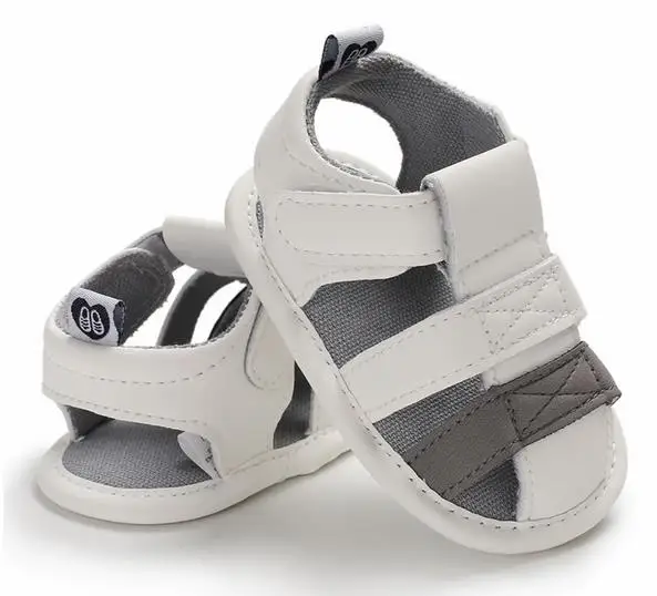 Летние повседневные кроссовки для новорожденных противоскользящие Двухцветные