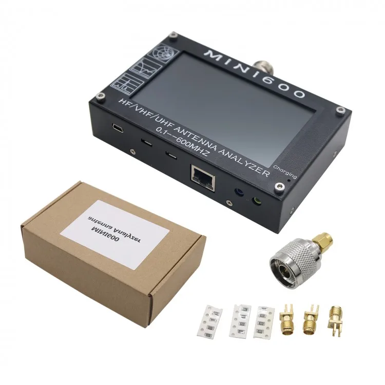 MINI600 HF/VHF/UHF антенный анализатор 0,1-600 MHZ с 4," TFT lcd сенсорным экраном