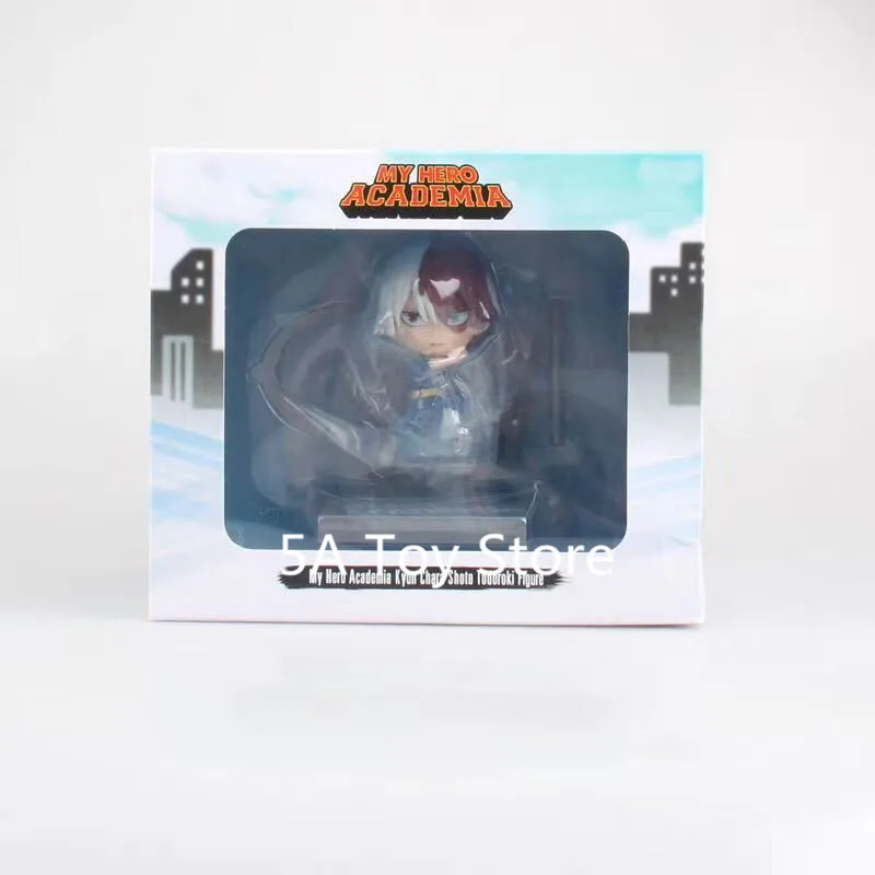 

Q version Anime My Hero Academia Todoroki Shoto Bakugo Katsuki Midoriya Izuku PVC Action Figure Collectible Model Toys Doll
