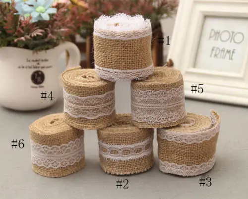 1 рулон винтажная кружевная окантовка гессианская ткань мешковатая лента