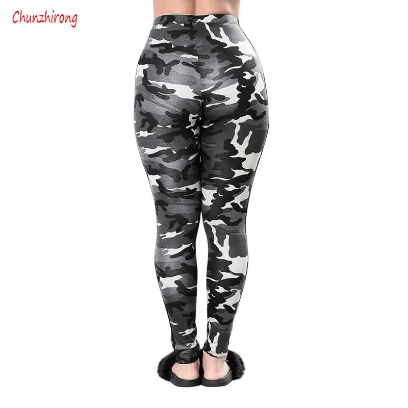2017 Новая Мода Женщины Девушки Брюки и Капри Камуфляж Печати Сексуальная Slim Fit