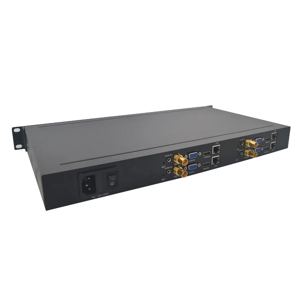 4 канала sdi-декодер, 4K H.265 IP потоковая передача до HDMI SDI VGA приемник