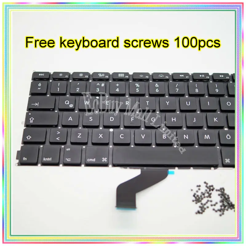 Brand new TR Turkey Turkish Keyboard without Backlight for Macbook Retina 13.3&quot A1425 2012 Year | Replacement Keyboards