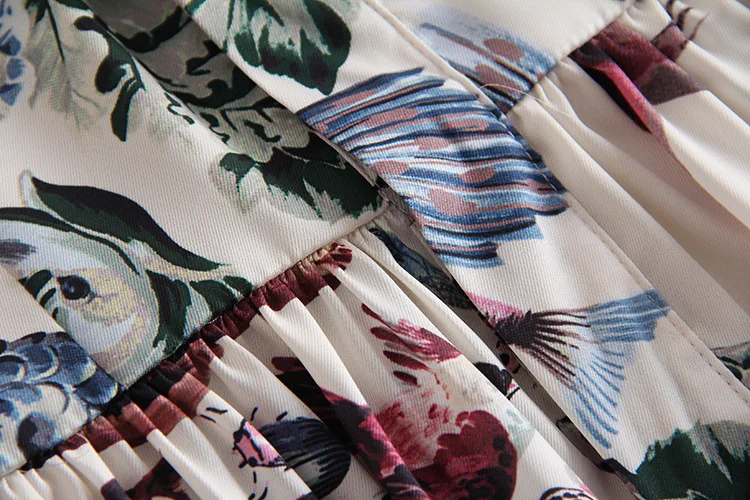 2015 Summer Style Fashion Leisure Short Sleeve Dress Lapel Printing Slim Dresses Q08 | Женская одежда