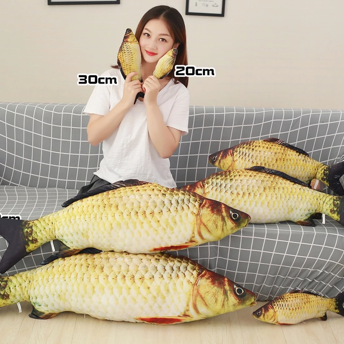 1 шт. милая искусственная плюшевая Рыба для питомца кошки щенка собаки игрушки