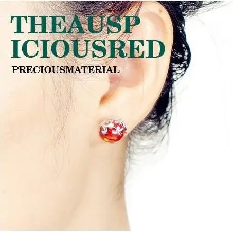 Новое поступление модные серьги гвоздики из натурального опала ювелирное