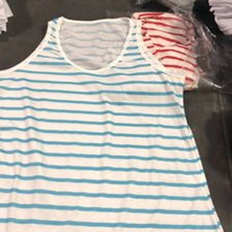 Модные летние мужские свободные топы повседневные полосатые майки Бодибилдинг