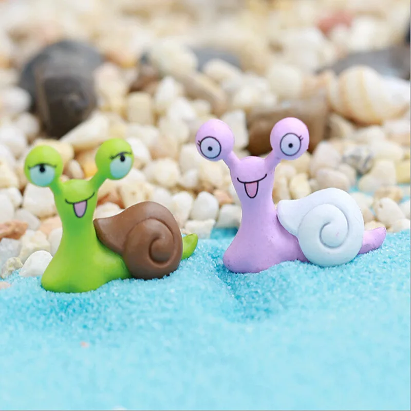 10pieces Funny Big Eyes Snail Ornaments Flowerpot Plants Cute Realistic Micro Landscape Small Home Office Decoration | Дом и сад