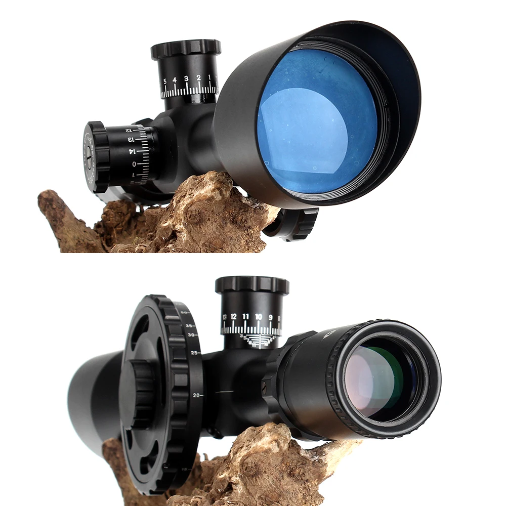 KANDAR 6-18X56Q первый фокальный самолет охотничьи оптические прицелы боковое колесо Parallax Mil Dot стекло гравированное сетка башенки сброс область