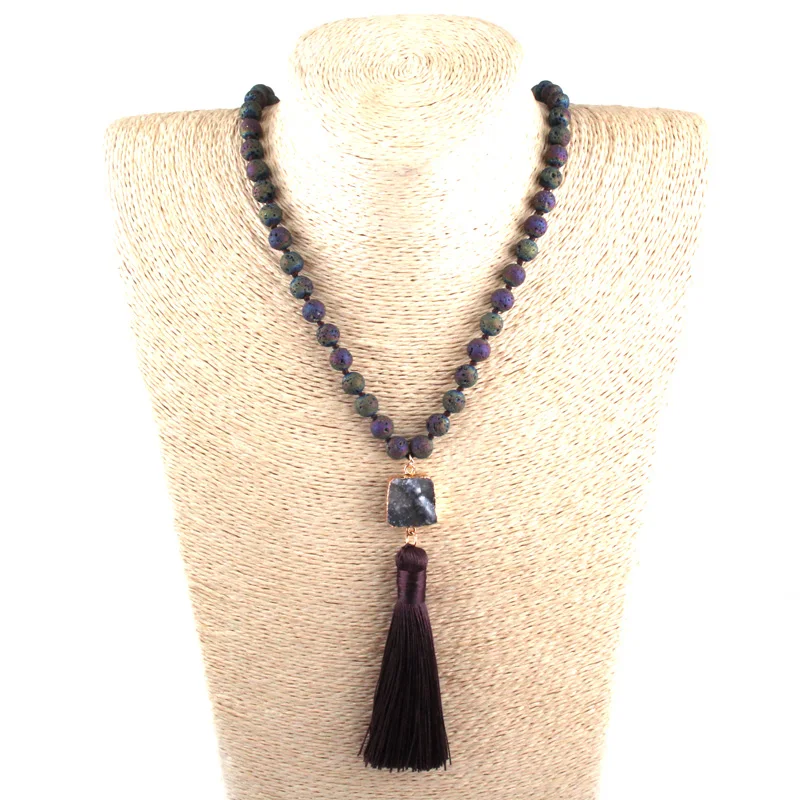 MOODPC модные ювелирные изделия для йоги розовый камень квадратная Друза