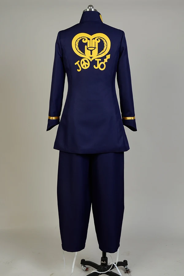 Приключения Джоджо Josuke Higashikata Косплэй костюм синий форма вечерние Карнавальный