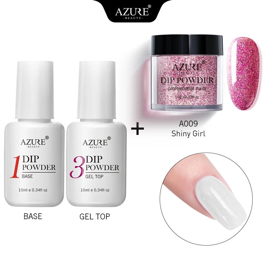 Лазурная красота 3 шт./партия порошок для ногтей блестящая пудра декоративная