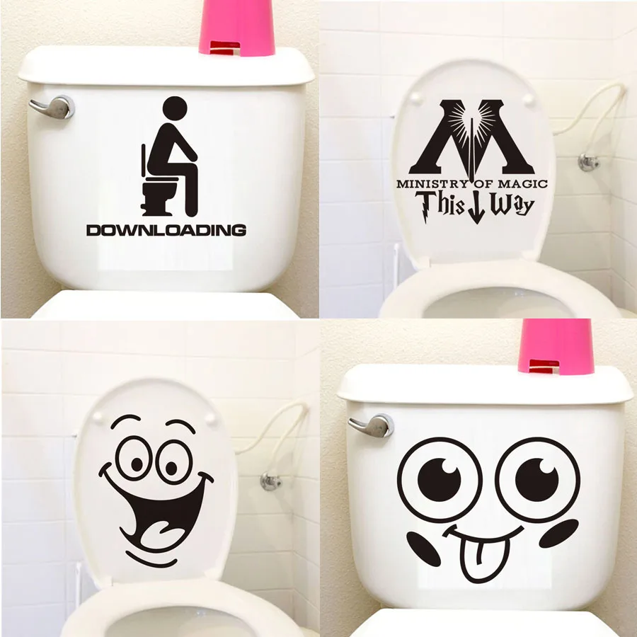 Большие наклейки для туалета DCTOP забавные виниловые унитаза DIY домашнего декора
