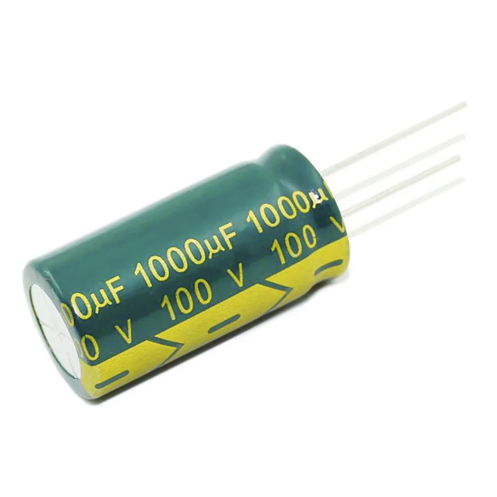 100V 1000uF 18x35mm 100 шт./лот электролитический конденсатор с алюминиевой крышкой, 100V 250V 400V 450V 22 мкФ 47 мкФ 68 мкФ 100 мкФ 220 мкФ 330 мкФ 470 мкФ 1000 мкФ высокое частоте низкое сопротивление - Цвет: 100V 1000uF 18x35mm