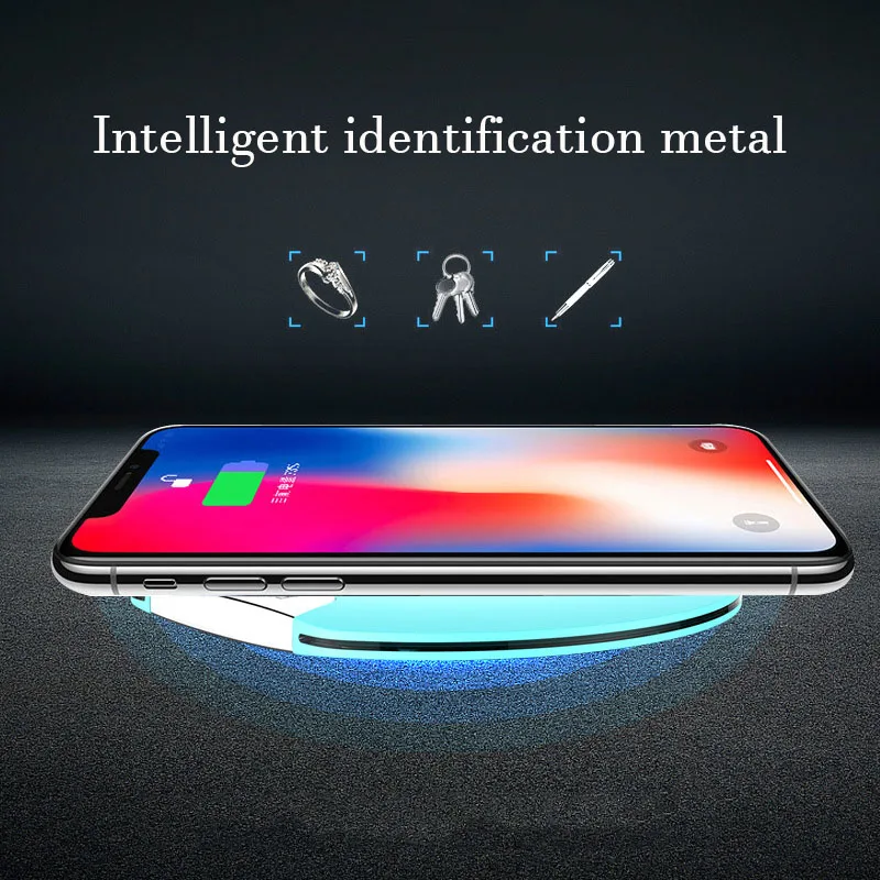 Qi Wireless Charger Pad cargador inalambrico For iphone x xs xr 8 plus huawei mate 20 pro 10w charging for samsung charger s9 s8 | Мобильные