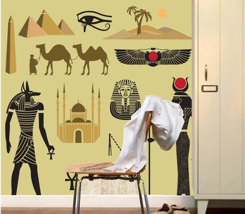 Обои на заказ для стен 3 d старинная египетская стенная роспись обои отеля бара