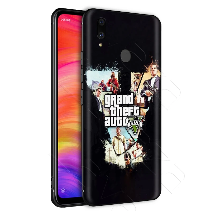 Gta 5 Grand Theft Case for Xiaomi Redmi Note 8 9 9S K30 Pro MI MAX 3 6 SE A1 A2 A3 10 Lite Plus 8A F1 |