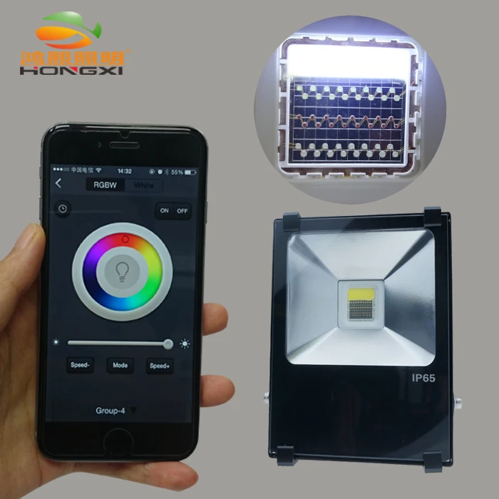 IPROLED 64W RGBW светодиодный прожектор работает со смартфоном APP контроль цвета и