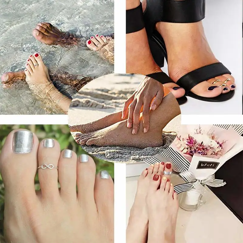 8pieces Summer Beach Vacation Knuckle Ring Open Toe Rings Set for Women Girls Finger Adjustable Jewellery Wholesale | Украшения и