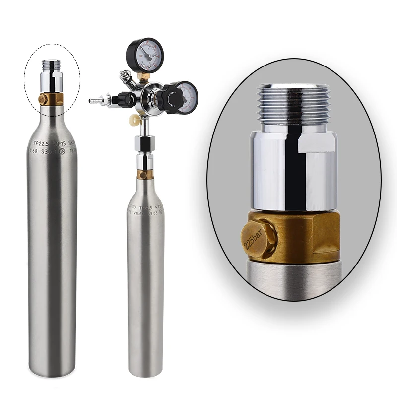 Soda Co2 адаптер для бутылки T21-4 Soda CO2 Цилиндрический бак преобразует в W21.8-14 для домашнего пивоварения