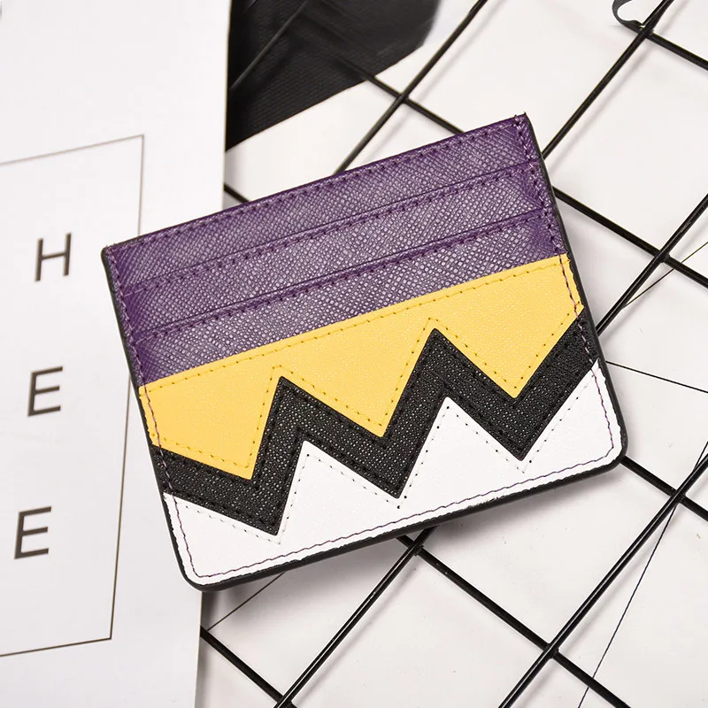 Модный маленький монстр держатель для карт чехол из натуральной кожи чехол бизнес путешествия карты кошельки для ID Кредитные карты держатель сумка - Цвет: 4