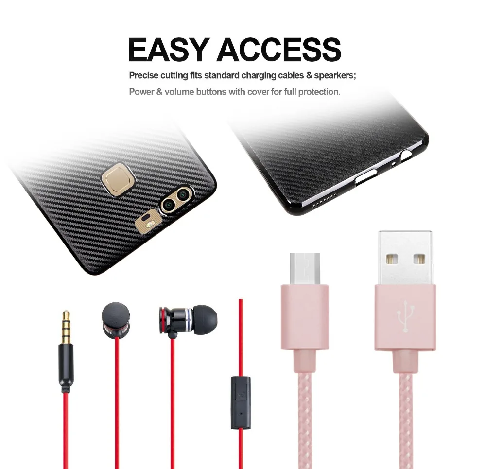 Новый мягкий чехол из углеродного волокна для Huawei P9 Plus силиконовый гелевый