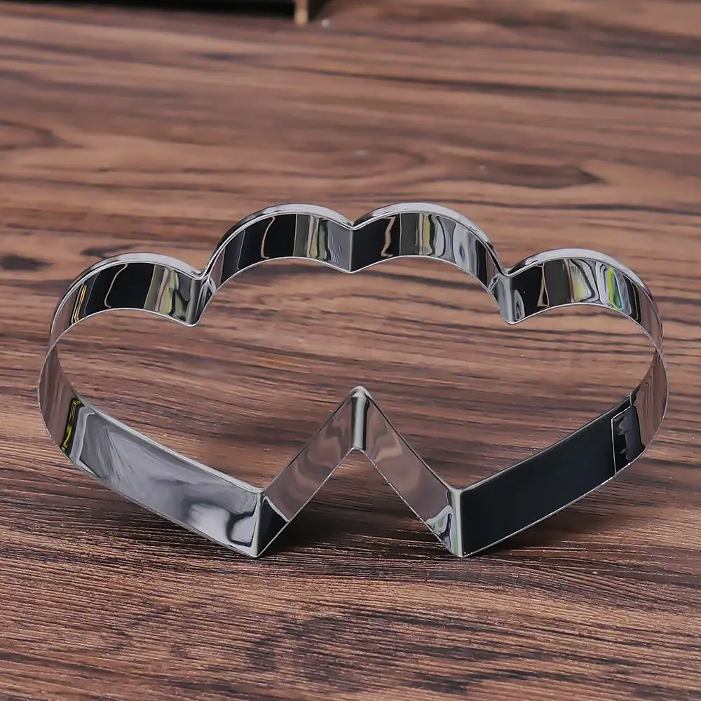 3D Сладкая любовь тема нержавеющая сталь печенье резак конфеты Двойное сердце