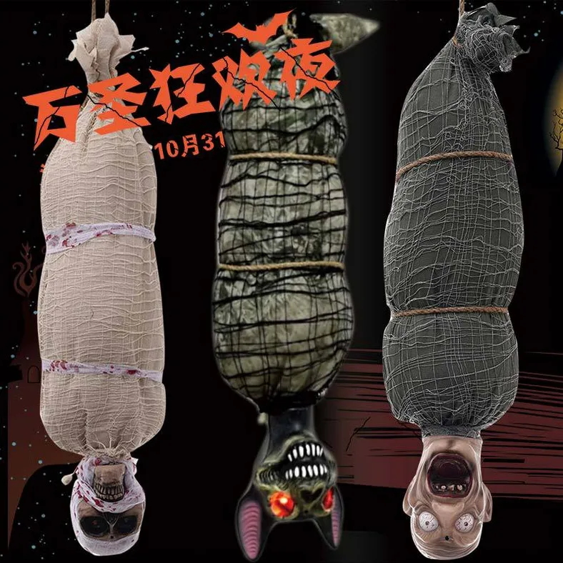 Высокое качество Хэллоуин призрак подвесная голова вниз электрическая индукция