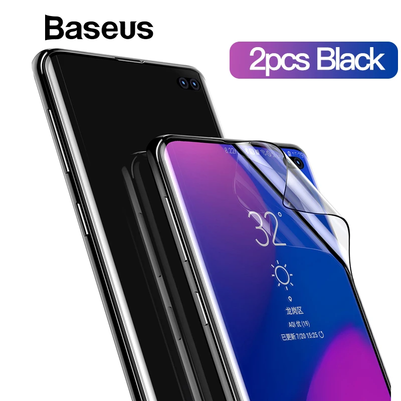 Baseus 2 шт 0,15 мм закаленное стекло для samsung Galaxy S10 S10 Plus Защитная пленка для экрана полностью изогнутое закаленное стекло