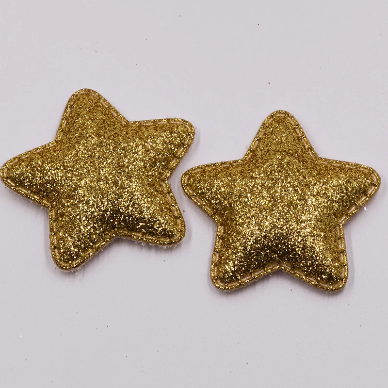 gold 30 шт. 4,8 см Gliter Star мягкие аппликации для головных уборов аксессуары аппликация и Одежда Швейные декоративные нашивки - Цвет: gold